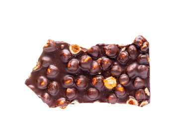 Dark chocolate bars isolated on a white background