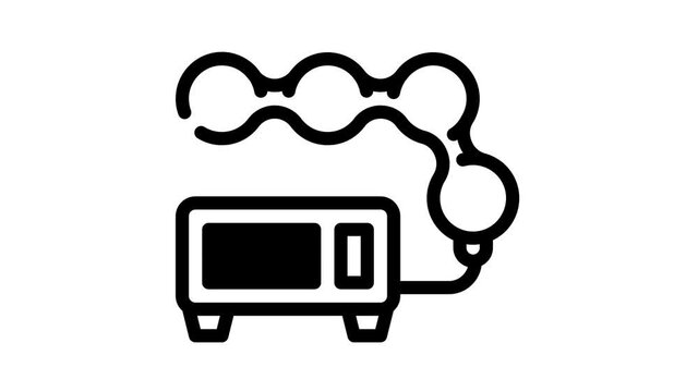 magnetic therapy apparatus black icon animation
