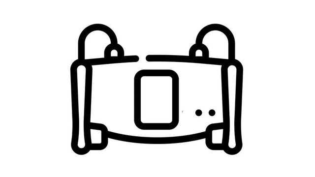 ultrasound therapy apparatus black icon animation