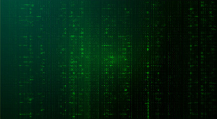 Matrix Digital Binary Code Background. Hacking Concept.