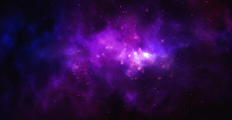 Fototapeta na wymiar Cosmic artistic illustration. Colorful space background with stars