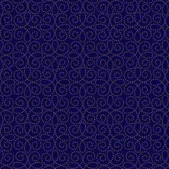 monograms on a blue background.  original seamless pattern