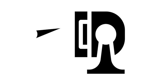 mercury-quartz irradiator glyph icon animation