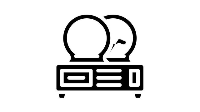 magnetic therapy device glyph icon animation
