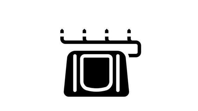 electrotherapy equipment glyph icon animation