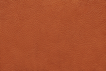 Surface of the brown calf leather background texture. Top view. Close up.