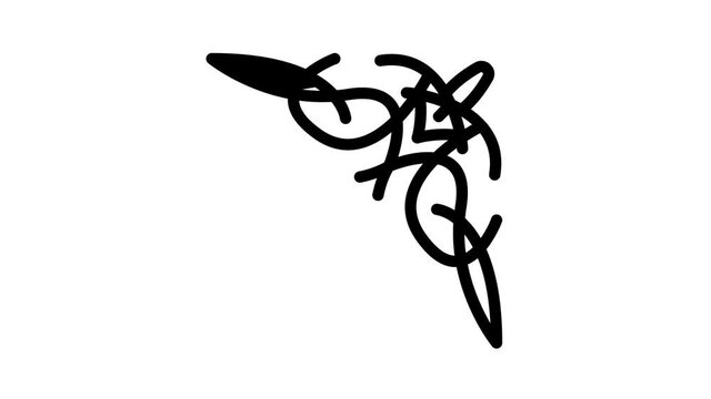 stylish corner black icon animation