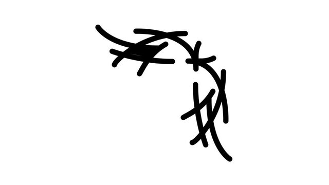 invitation card decoration corner black icon animation