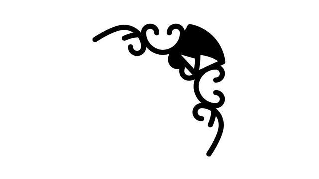 flyer decoration corner black icon animation