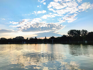 Obraz premium Sunset view of Rowing Venue in city of Plovdiv, Bulgaria