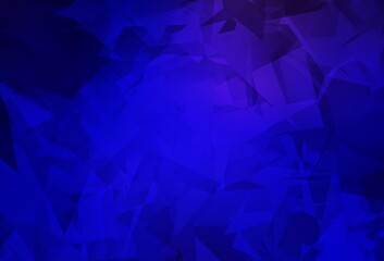 Fototapeta premium Dark BLUE vector pattern with random polygonals.
