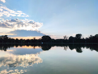 Sunset view of Rowing Venue in city of Plovdiv, Bulgaria
