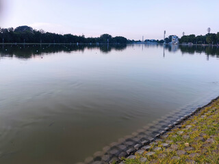 Sunset view of Rowing Venue in city of Plovdiv, Bulgaria