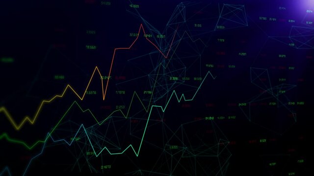 Stock exchange market chart of crypto currency online