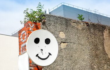 Satellite dish smile