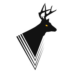 Deer vector illustration design. Deer logo silhouette 