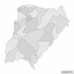 Corrientes province grayscale map