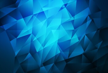 Obraz premium Dark BLUE vector pattern with polygonal style.