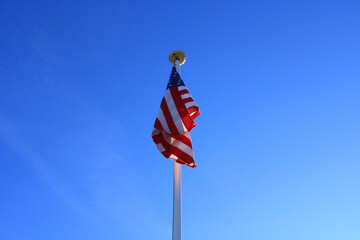 Looking up at the US Flag
