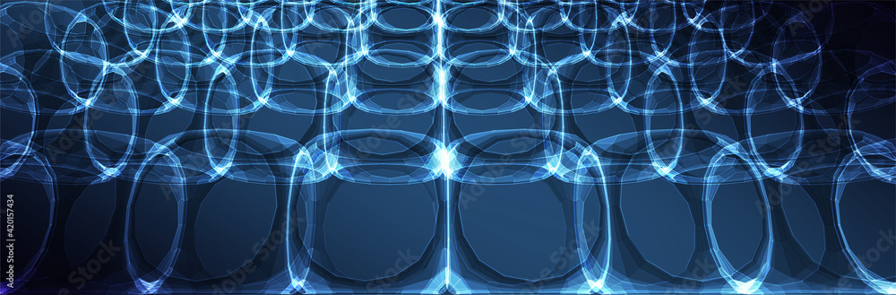 Aufkleber abstract blue background. dark low poly 3d pattern. virtual computer structure. technology style. sc