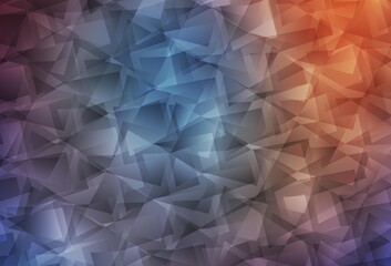 Light Blue, Red vector triangle mosaic background.
