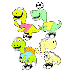 Vector illustration of a cute dinosaur