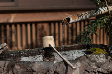 日本のつくばい　和風イメージ
