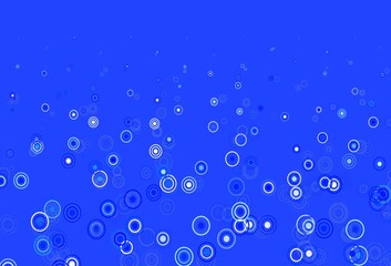 Light BLUE vector background with spots.