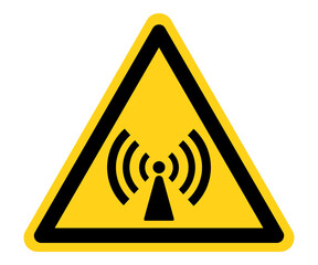 Radiation warning symbol, non-generating icon. Vector illustration
