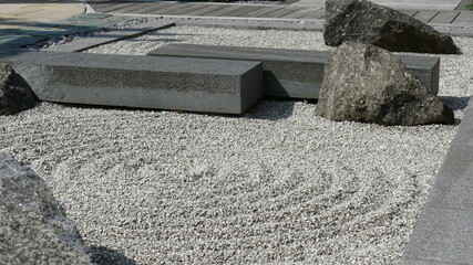 Japanese Zen Garden - Raked Stones