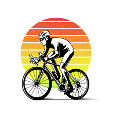 bicycle illustration for t-shirt and others