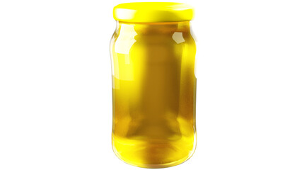 A 3D Yellow Pineapple Jam Bottle. Jam is a thick sweet food that is made by cooking fruit with a large amount of sugar, and that is usuallyspread on bread