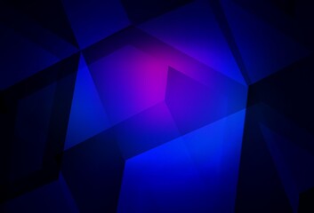 Obraz premium Dark Pink, Blue vector layout with hexagonal shapes.