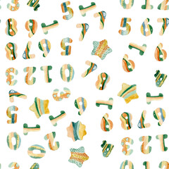 Background of numbers. from zero to nine. Numbers texture. Currency symbols. Numerology. Mathematical equations and formulas