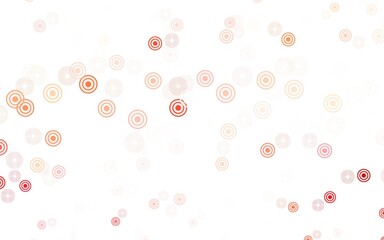 Light Red vector background with bubbles.