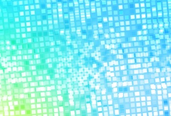 Light Blue, Green vector pattern in square style.