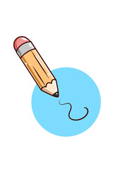 Icon pencil cartoon illustration