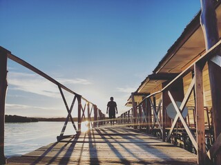 bridge over the river in the morning