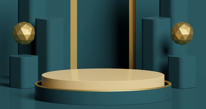 Abstract 3d render, Mock up podium for product presentation, abstract minimal concept, Showcase, geometric background, Product Presentation