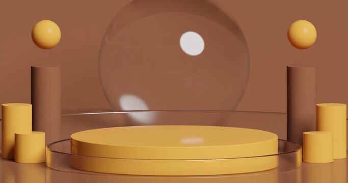Abstract 3d render, Mock up podium for product presentation, abstract minimal concept, Showcase, geometric background, Product Presentation