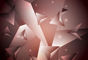 Dark Red vector abstract polygonal template.