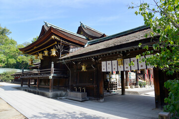 Obraz premium 北野天満宮 拝殿 京都市