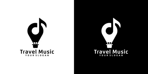 music travel logo design template