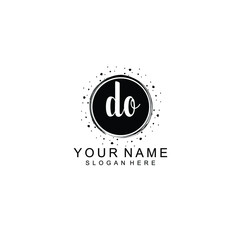 DO beautiful Initial handwriting logo template