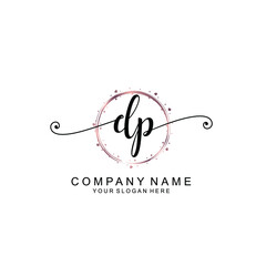 DP beautiful Initial handwriting logo template