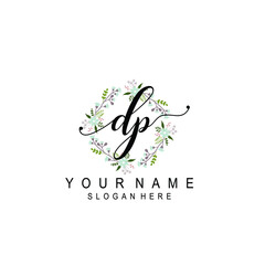 DP beautiful Initial handwriting logo template