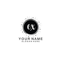 EX beautiful Initial handwriting logo template