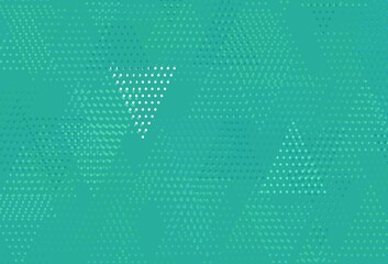 Light Green vector background with triangles, circles.