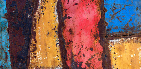 Colorful oil paint steel abstract background and texture .