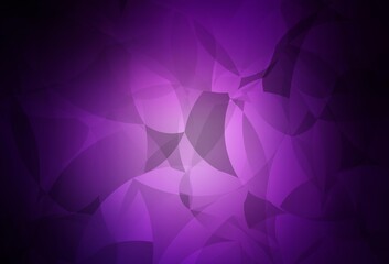 Fototapeta na wymiar Dark Purple vector shining triangular background.